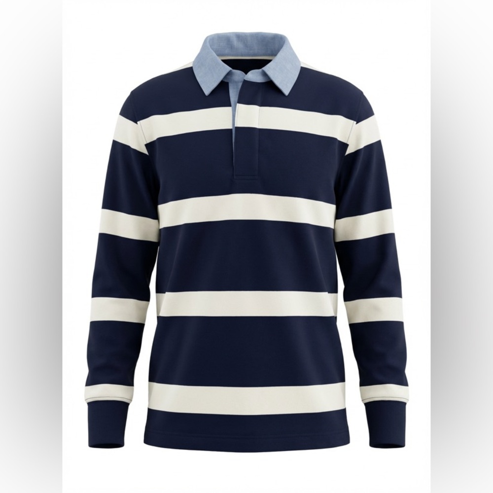 Kids J. Crew Navy and White Striped Polo NWT